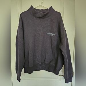 Essentials Navy Mock Neck Sweatershirt